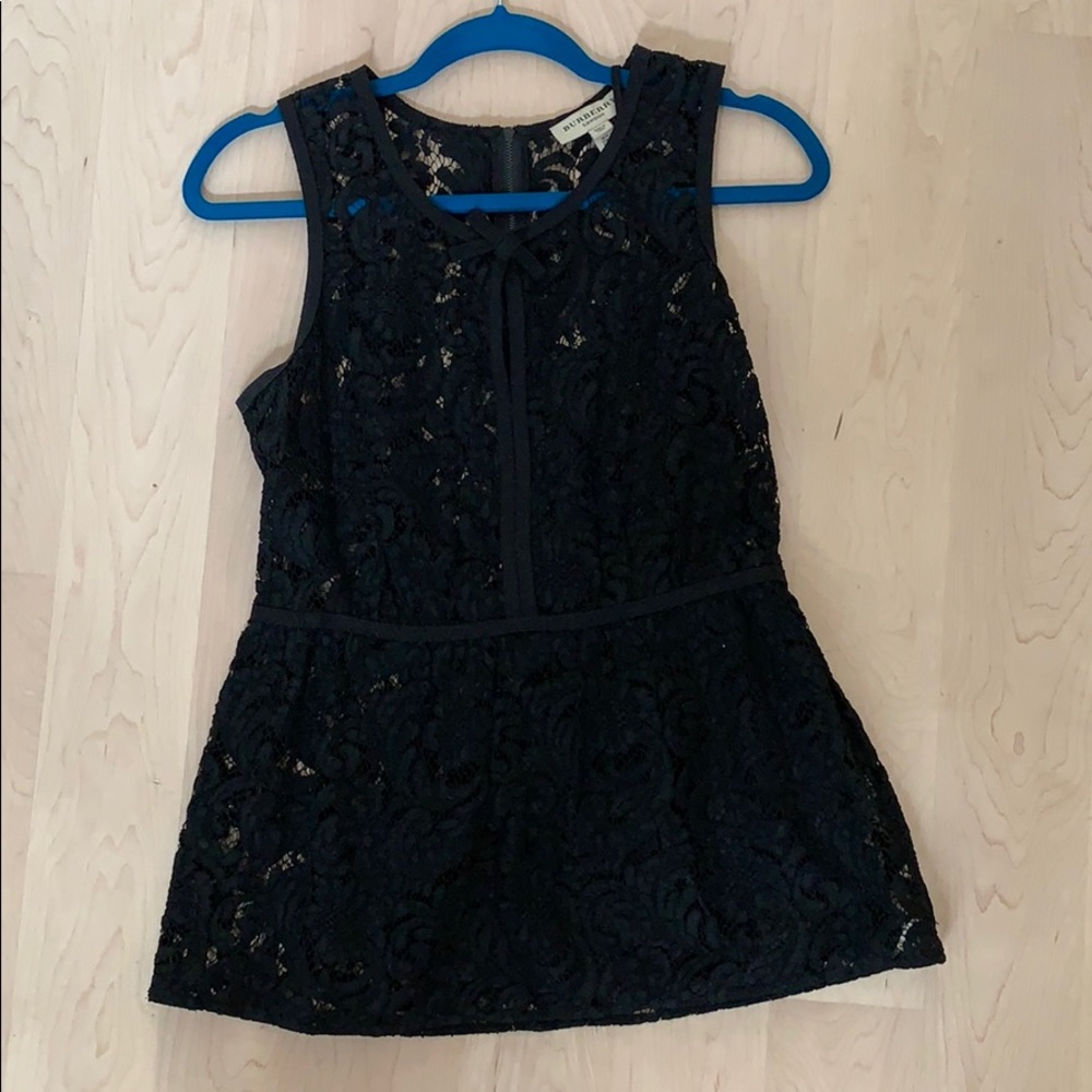 Burberry Lace Peplum Top